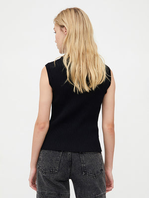 Wild Pony Sleeveless Ribbed Knit Top - Shirts & Tops