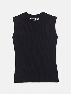 Wild Pony Sleeveless Ribbed Knit Top - Shirts & Tops