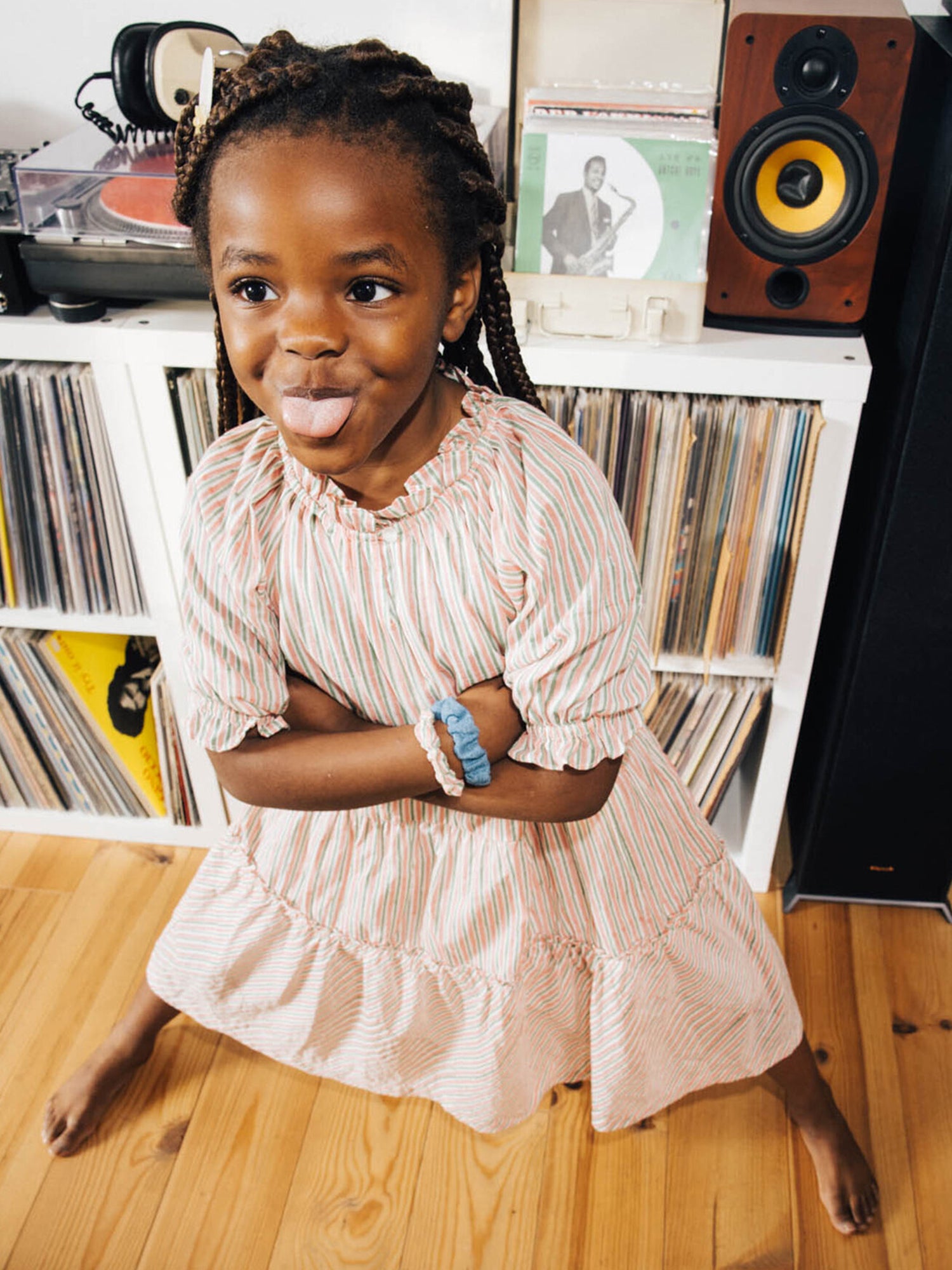 Bonton Emy Painted Stripes Dress - Dresses