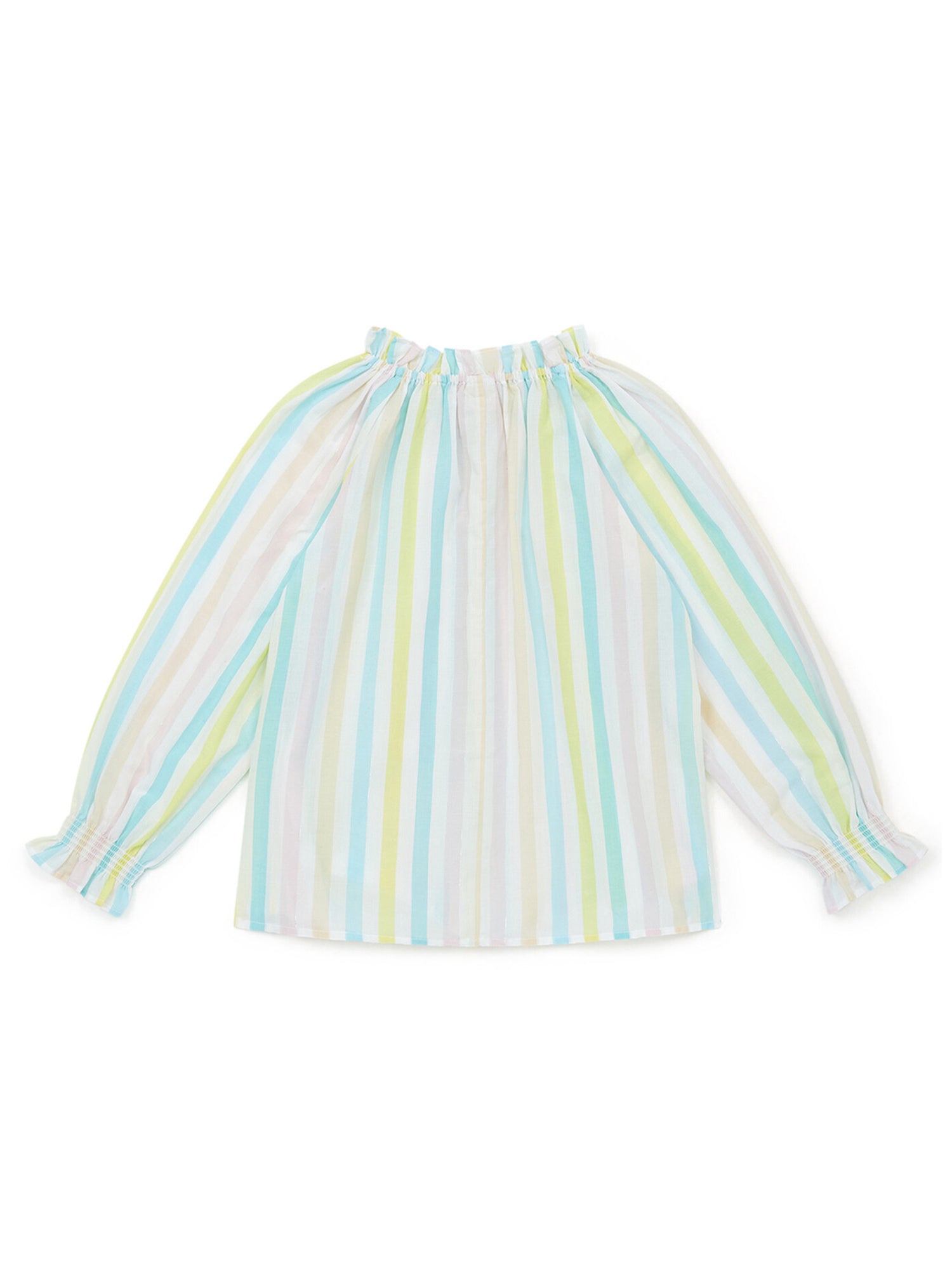 Bonton Ficelle Candy Stripe Cotton Blouse - Tops