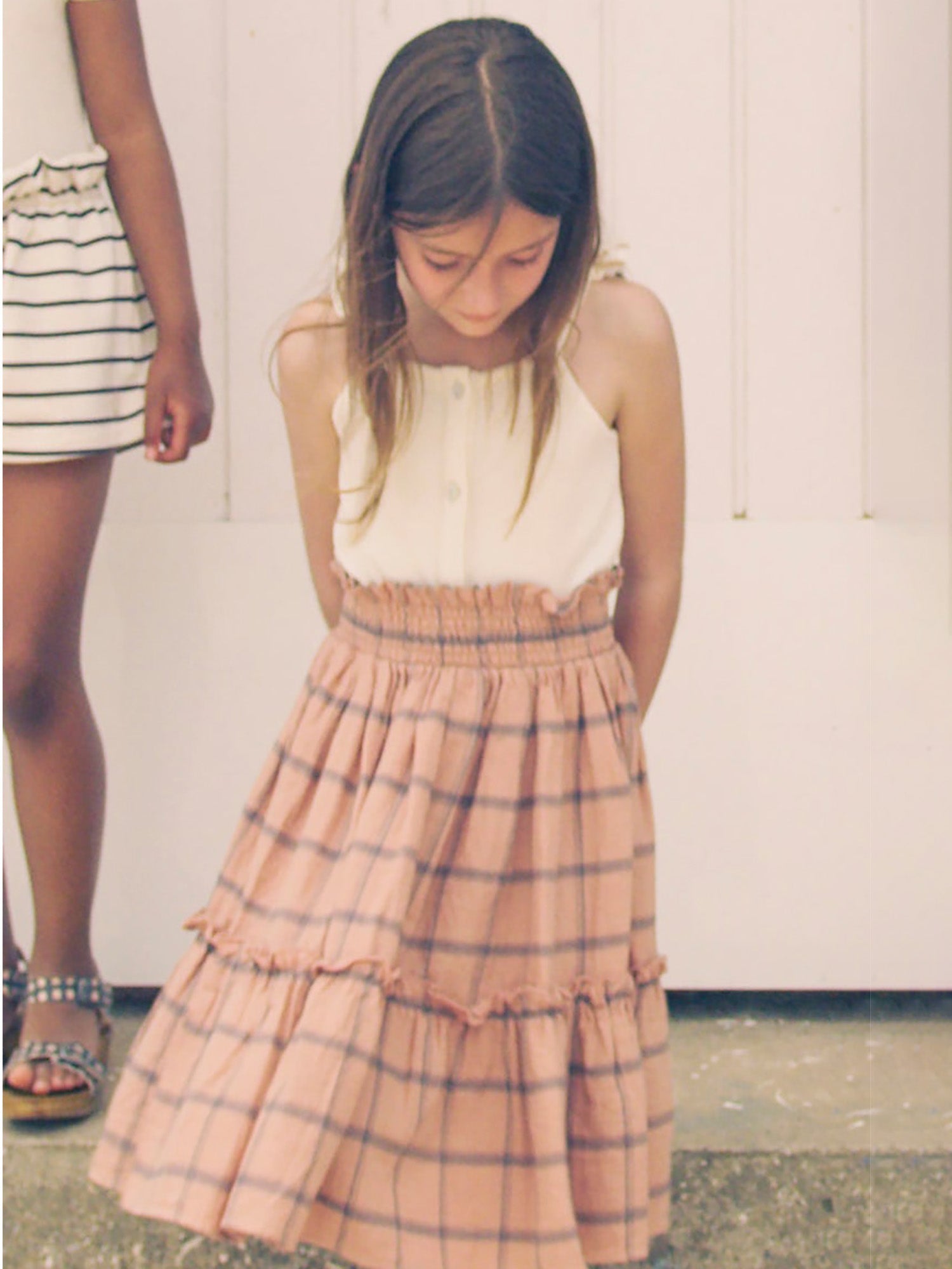 Tocoto Vintage Checkered Skirt - Skirts