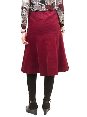 Dejavu Corduroy A-Line Skirt - Skirts