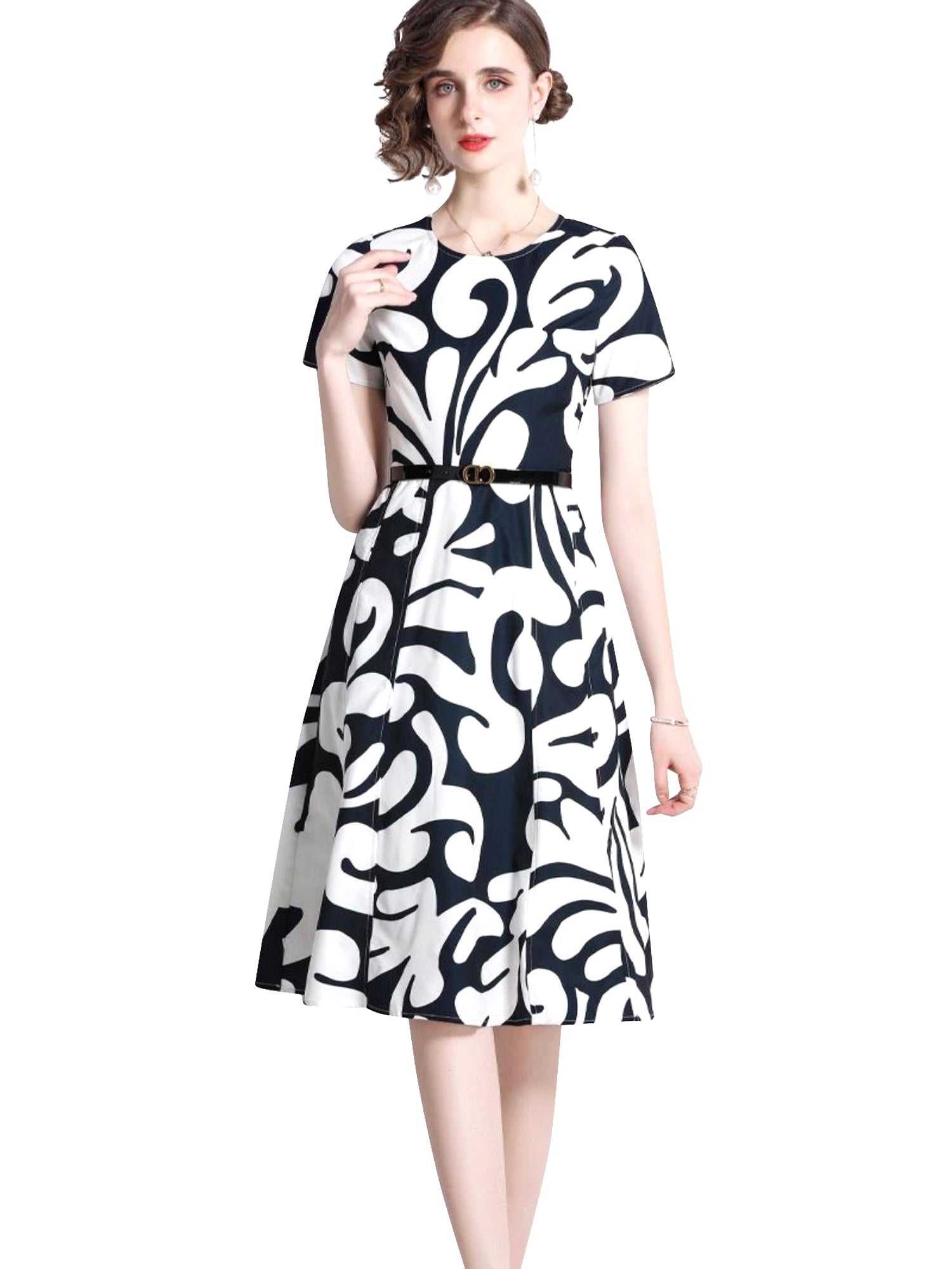 Eterna Abstract Caly Dress - Dresses