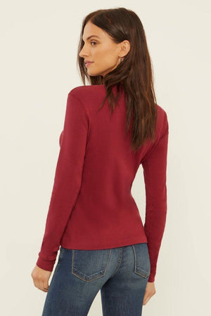 Three Dots Crewneck Long Sleeve Shirt