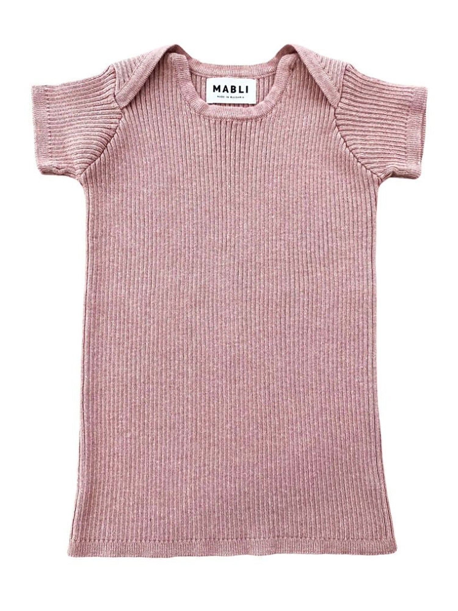 Mabli Kids Mai Skinny Rib Short Sleeve Top - Tops