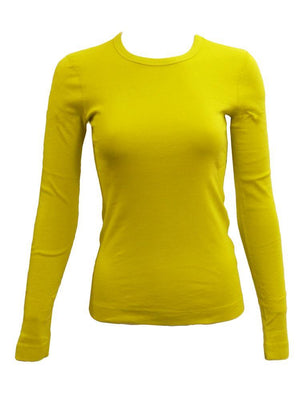 Three Dots Crewneck Long Sleeve Shirt (Bright) - PinkOrchidFashion