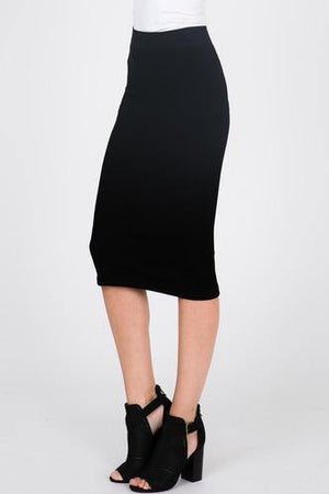 Maya's Place Ribbed Midi Skirt vendor-unknown