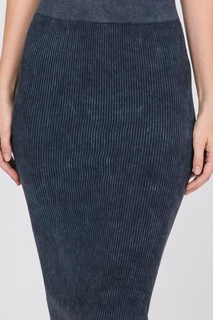 Maya's Place Ribbed Midi Skirt vendor-unknown