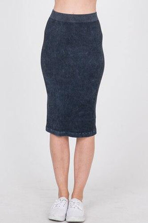 Maya's Place Ribbed Midi Skirt vendor-unknown