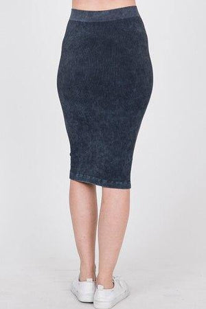 Maya's Place Ribbed Midi Skirt vendor-unknown