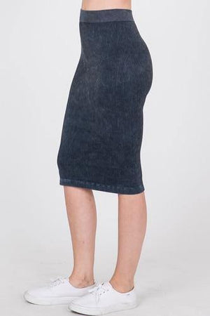 Maya's Place Ribbed Midi Skirt vendor-unknown