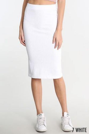 Maya's Place Ribbed Midi Skirt vendor-unknown