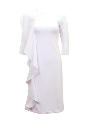 Rouge Pur White Ruffle Dress vendor-unknown