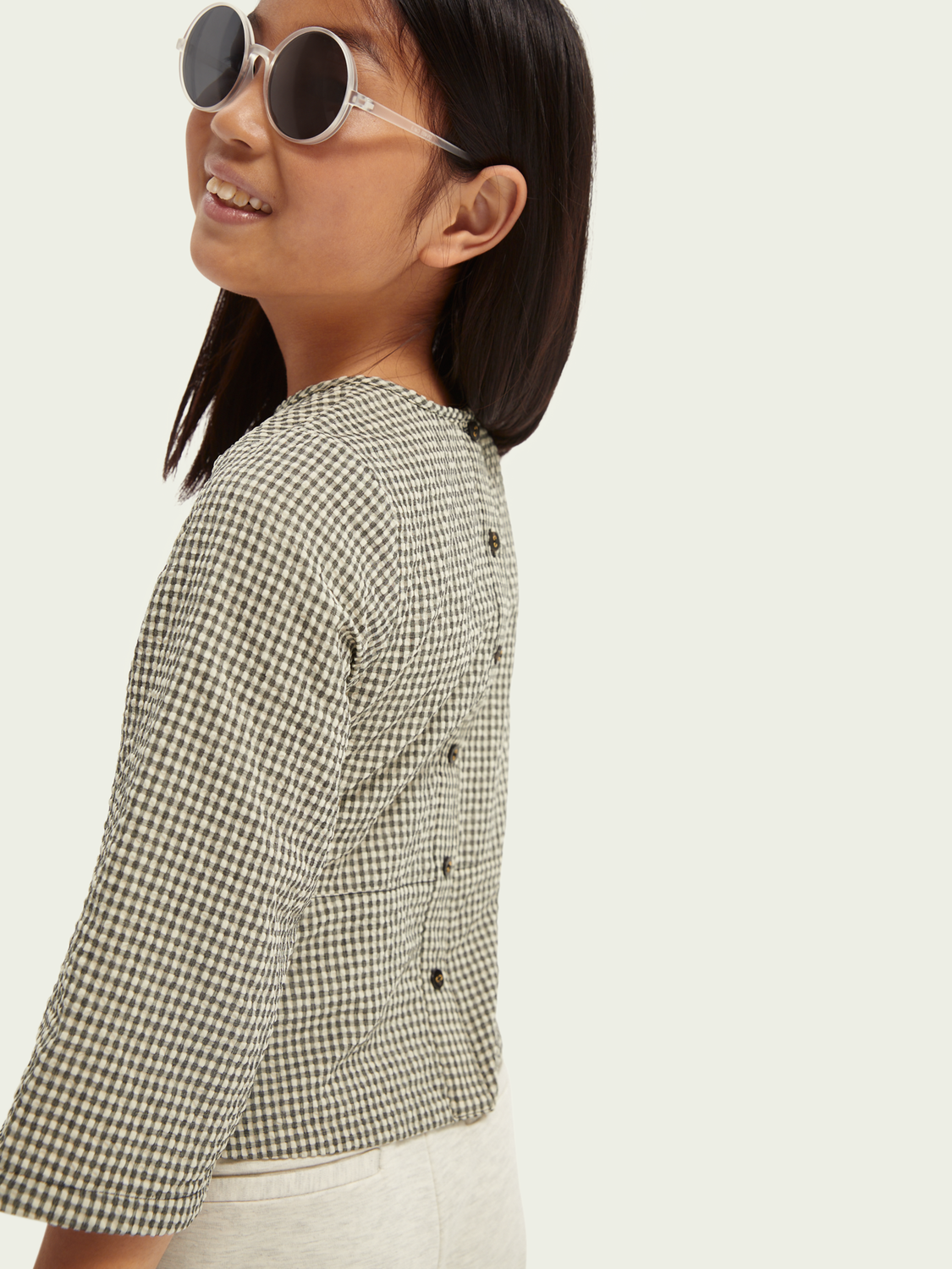 Scotch&Soda Checked Wide Sleeve Top Scotch&Soda