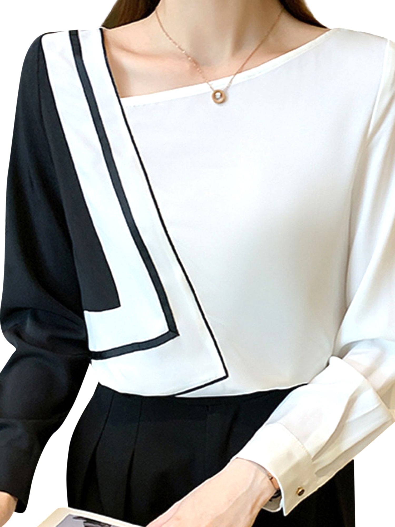 Eterna Tess Color Block Blouse - Shirts & Tops